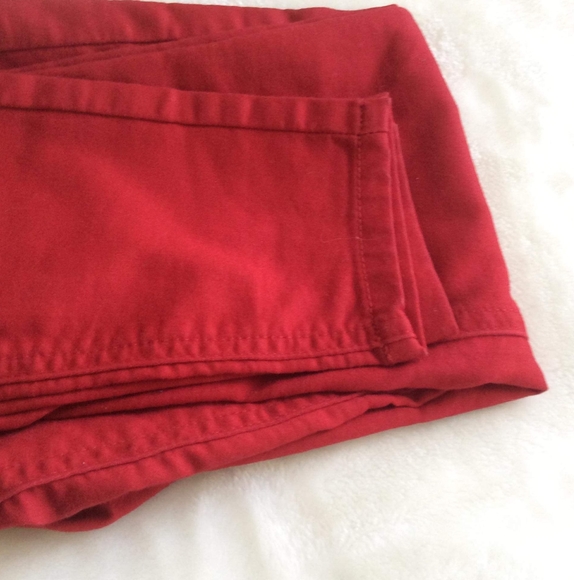 Design Lab Lord & Taylor Red Stretch Jeans straight Cut 26 - Picture 4 of 13